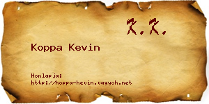 Koppa Kevin névjegykártya