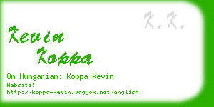 kevin koppa business card